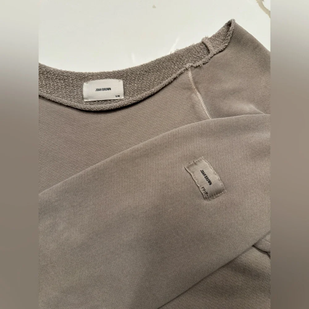 Joah Brown Slouchy Pullover Sweatshirt - 2 Size - S/M Sand French Terry - Picture 6 of 8